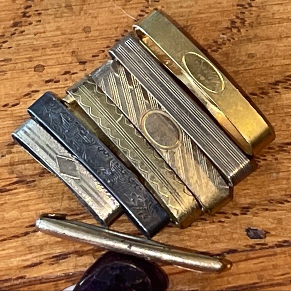 7 Vintage Tie Clips incl 14K Gold (?) & Hayward + - Picture 3 of 16